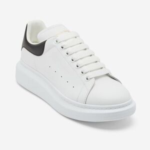 Alexander McQueen White and Black Sneakers with Minimalist Design